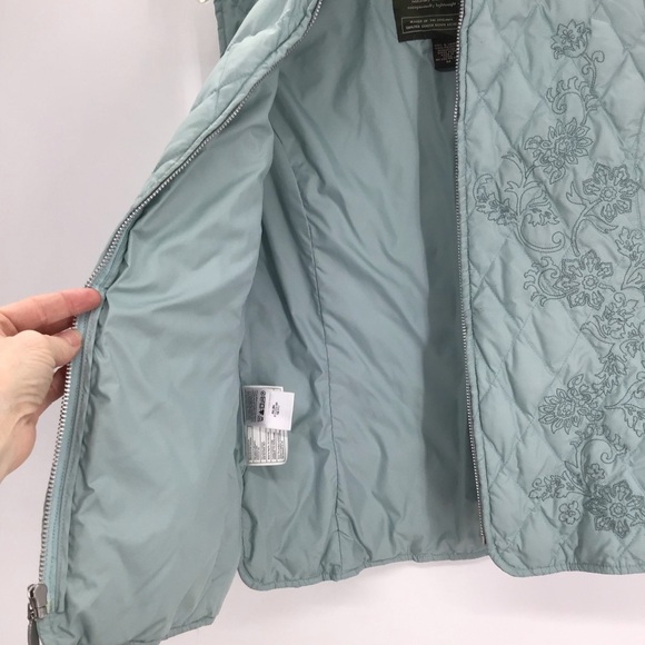 Eddie Bauer Premium Goose Down Lightweight Winter Embroidered Vest Size M - Picture 6 of 7